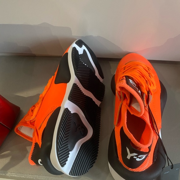 Y-3 Kaiwa Solar Orange Black Sneakers - Picture 5 of 5